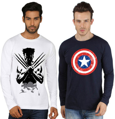 

SayItLoud Printed Men's Round Neck Multicolor T-Shirt(Pack of 2