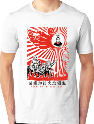 

Foscous Printed Men's Round Neck White T-Shirt