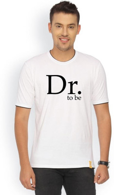 

Campus Sutra Printed Men Round Neck White T-Shirt