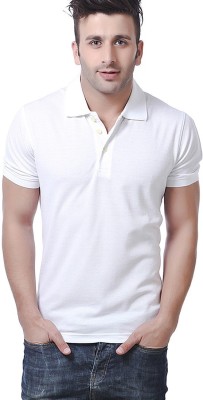 Concepts Solid Men Polo Neck White T-Shirt