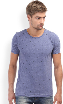 

Breakbounce Solid Men's Round Neck Blue T-Shirt, Ink blue