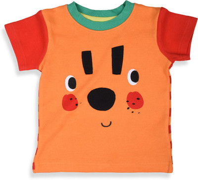 

Mothercare Boys Striped T Shirt(Orange, Pack of 1