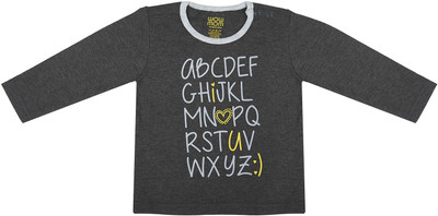 

Wow Mom Girls Printed T Shirt(Grey, Anthra melange