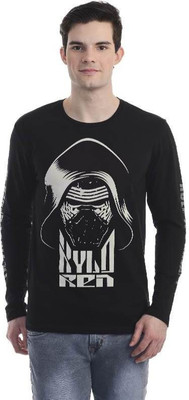 

Star Wars Printed Men's Round Neck Black T-Shirt