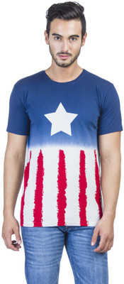 

Avengers Printed Men's Round Neck Blue T-Shirt, Dress blue;light