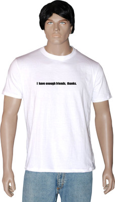 

Tshirt.in Graphic Print Men's Round Neck White T-Shirt, Pearl white