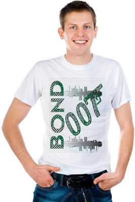

6th Cross Graphic Print Men Round Neck White T-Shirt