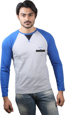 

Spur Printed Men' Round Neck Grey T-Shirt, Melange