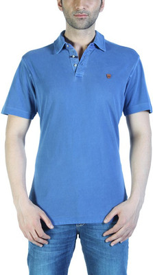 

Park Avenue Solid Men's Polo Neck Blue T-Shirt