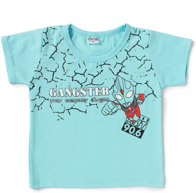 

Camey Boys Printed T Shirt(Blue, Pack of 1