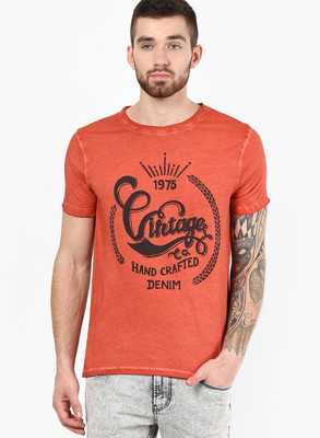 

Jack & Jones Printed Men's Round Neck Red T-Shirt, Baked apple