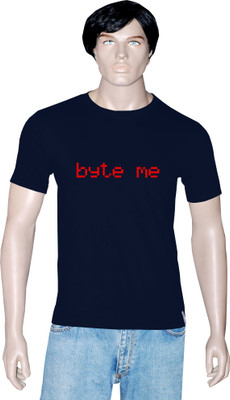 

Tshirt.in Graphic Print Men' Round Neck Dark Blue T-Shirt, Navy