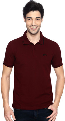 

Ajile by Pantaloons Solid Men's Polo Neck Maroon T-Shirt