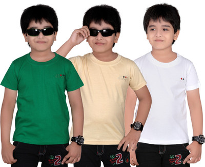 

FabTag - Dongli Boys Solid T Shirt(Multicolor, Pack of 3