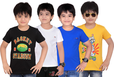 

Dongli Boys Solid T Shirt(Multicolor, Pack of 4)