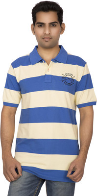 

Red Line Striped Men's Polo Neck Blue, White T-Shirt, Paste
