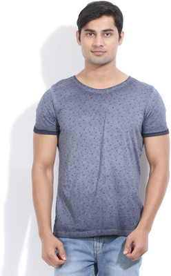 

Jack & Jones Printed Men's Round Neck Blue T-Shirt, Peacoat
