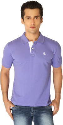 

The Cotton Company Solid Men's Polo Neck Blue T-Shirt, Carolina blue