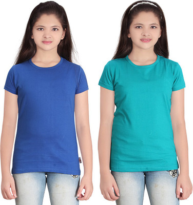 

FabTag - Sini Mini Girls Solid T Shirt(Multicolor