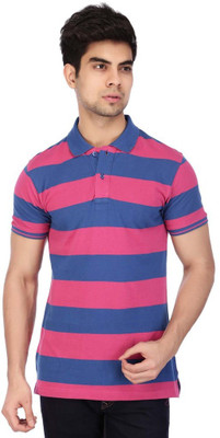 

ACROPOLIS by Shoppers Stop Solid Men' Polo Neck Blue T-Shirt, Royal blue