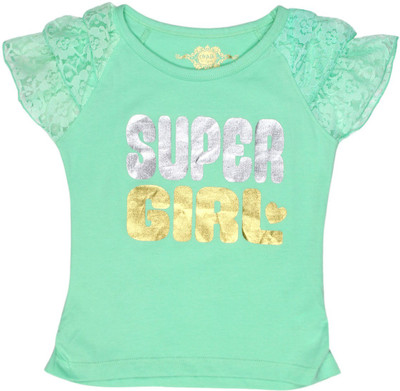 

Chalk by Pantaloons Girls Graphic Print T Shirt(Light Green