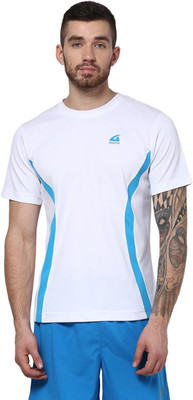 

Aurro Self Design Men's Round Neck White T-Shirt, Turquoise