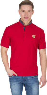 

Wilkins & Tuscany Solid Men's Henley Red T-Shirt, Blood red
