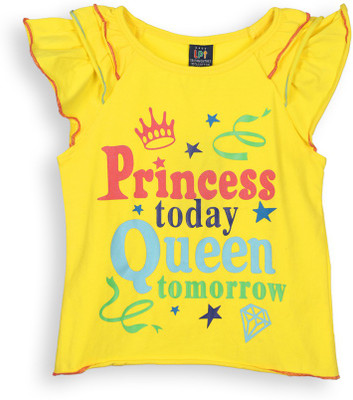 

Lilliput Girls Graphic Print T Shirt(Yellow, Yellow dark