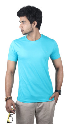 

Spur Solid Men's Round Neck Light Blue T-Shirt, Turquoise
