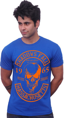 

Unisopent Designs Printed Men's Round Neck Blue T-Shirt, Royal blue