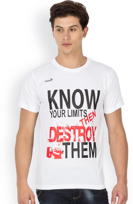 

Kingaroo Printed Men's Round Neck White T-Shirt