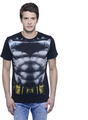 

Dawn of Justice Printed Men' Round Neck Black T-Shirt
