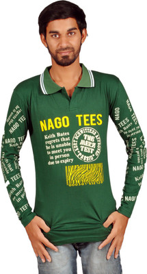 

Harsha Printed Men's Polo Neck Green T-Shirt