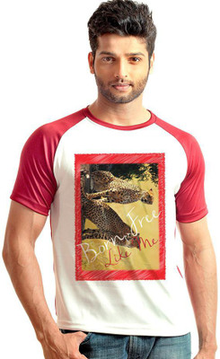 

6th Cross Graphic Print Men's Round Neck Multicolor T-Shirt, Maroon;white