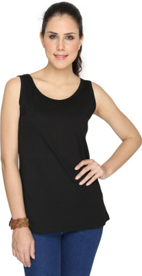 

SayItLoud Solid Women' Round Neck Black T-Shirt