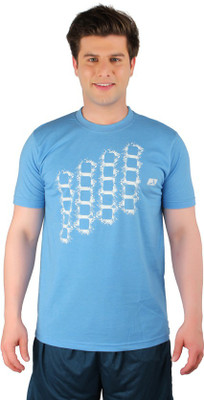 

Vector X Printed Men's Round Neck Light Blue T-Shirt