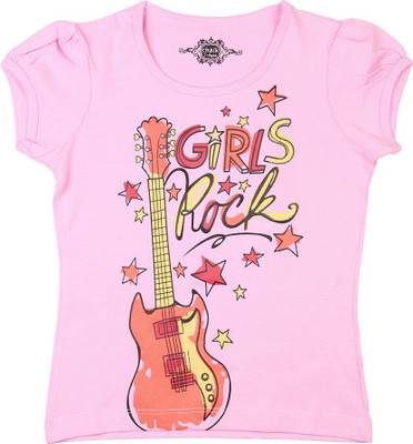 

Chalk by Pantaloons Girls Printed T Shirt(Pink, Light pink