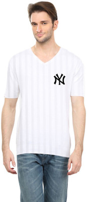 

Cool Club Solid Men's V-neck White T-Shirt