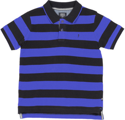 

Indian Terrain Striped T Shirt(Multicolor, Pack of 1, Cobalt