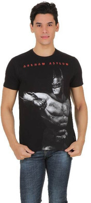

Akhram Asylum Printed Men' Round Neck Black T-Shirt