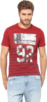

Fritzberg Printed Men' Round Neck Red T-Shirt, Blood red