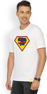 

Campus Sutra Printed Men Round Neck White T-Shirt