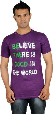 

Harsha Printed Men's Round Neck Purple T-Shirt