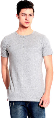 

Lemon & Vodka Solid Men's Henley Grey T-Shirt