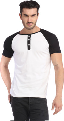 

Leana Solid Men's Henley White T-Shirt