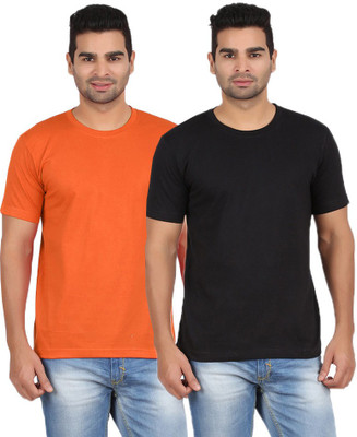 

Gallop Solid Men's Round Neck Multicolor T-Shirt(Pack of 2