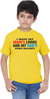 

Tantra Boys Graphic Print Cotton T Shirt(Yellow, Pack of 1)