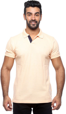 

Sports 52 Wear Solid Men's Polo Neck Beige T-Shirt