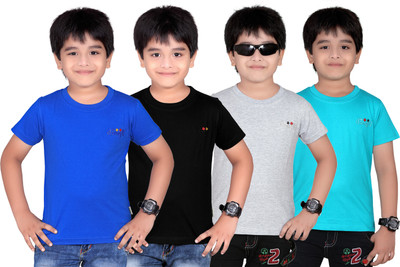 

FabTag - Dongli Boys Solid T Shirt(Multicolor, Pack of 4