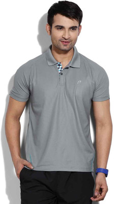 

Proline Solid Men's Polo Neck Grey T-Shirt, Le/tq